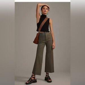 The Colette Cropped Wide-Leg Pants by Maeve: Ponte Edition pant size 27 in ponte